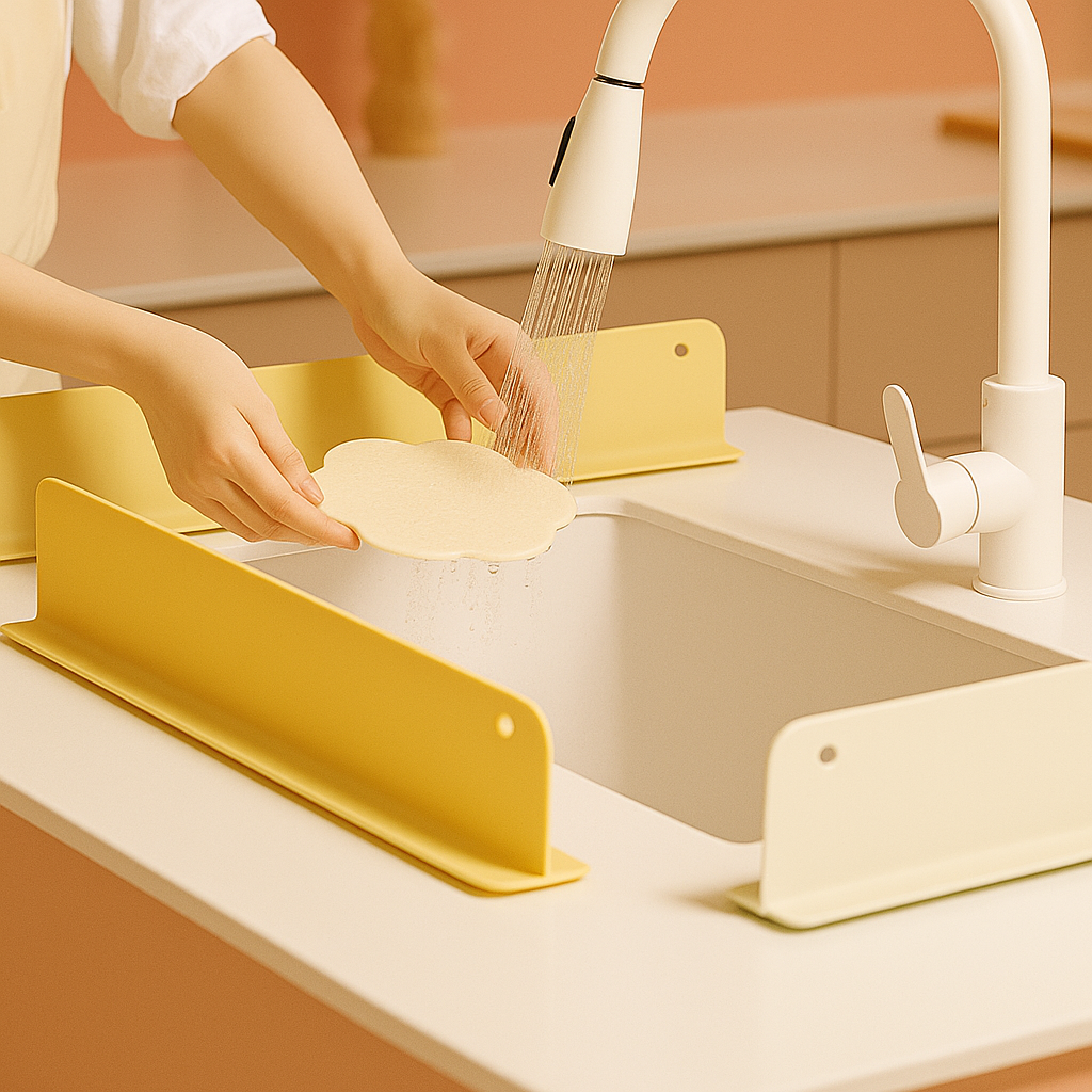 Buy 1 Get 1 FREE – Silicone Splash Guard for Kitchen Sink!